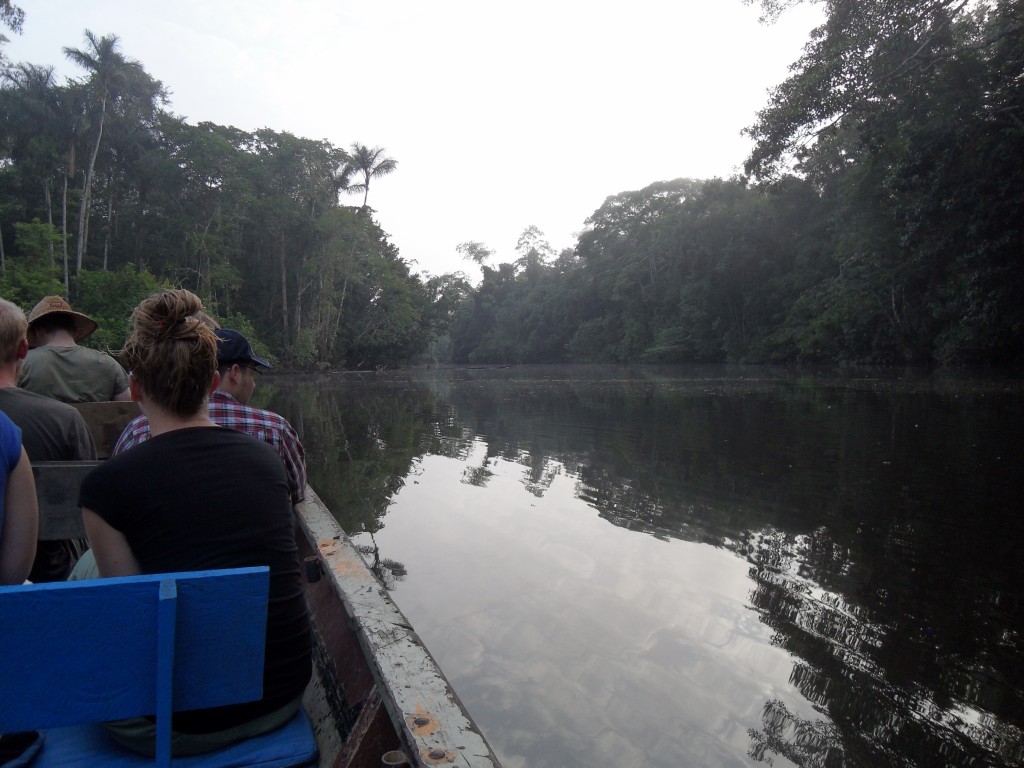 Boat to Cuyabeno Lodge Ecuador