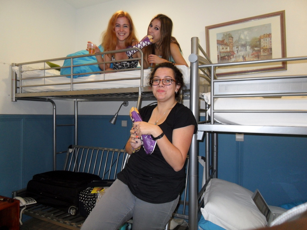 Rules meant to be broken: of course we had food in the room.