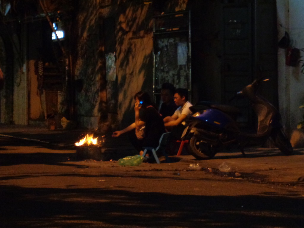 Cooking on the street.