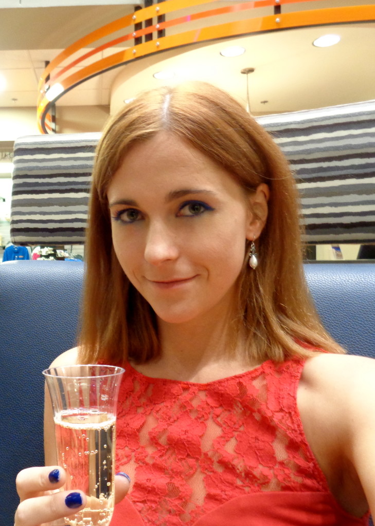 Sampling some champagne!