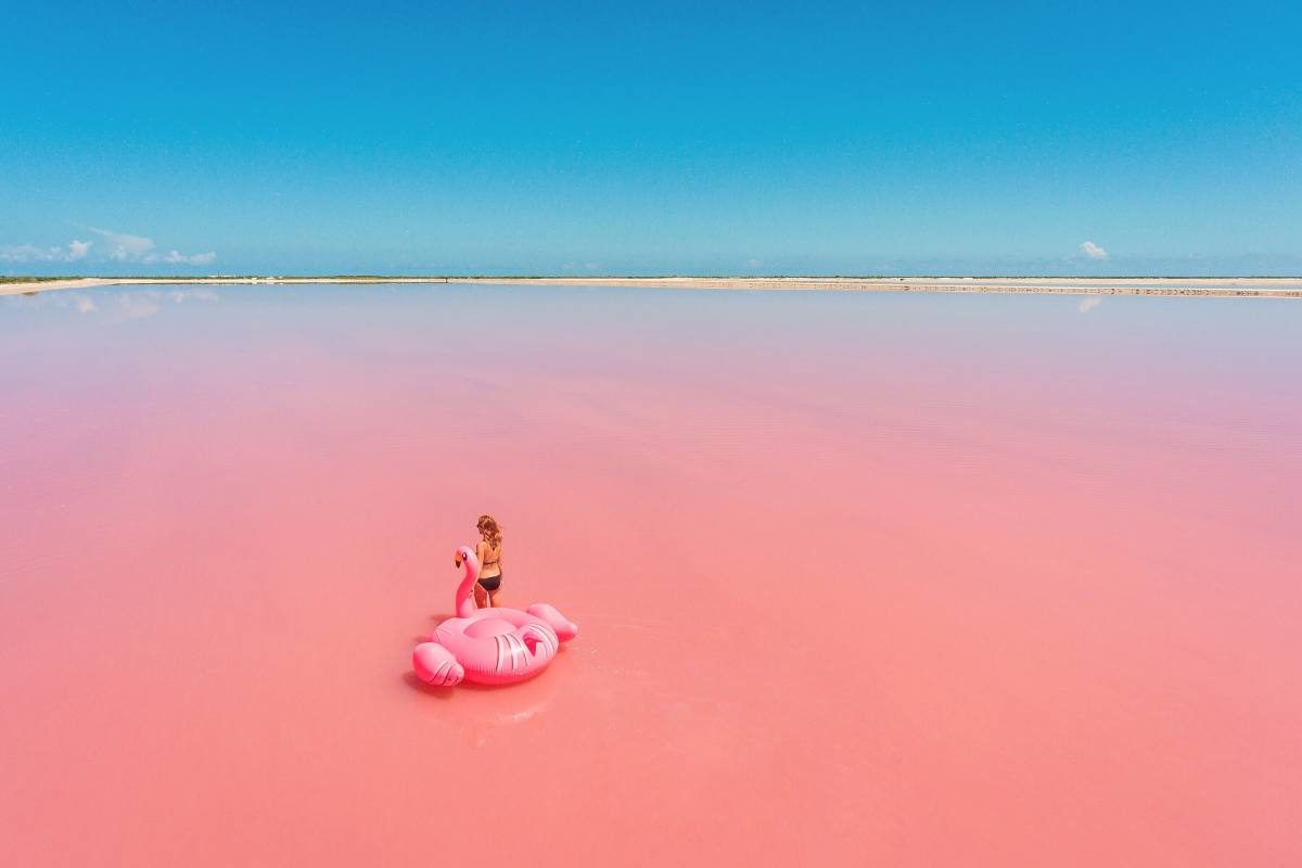 Las Coloradas Pink Lakes Mexico Las Coloradas Pink Lakes, Mexico