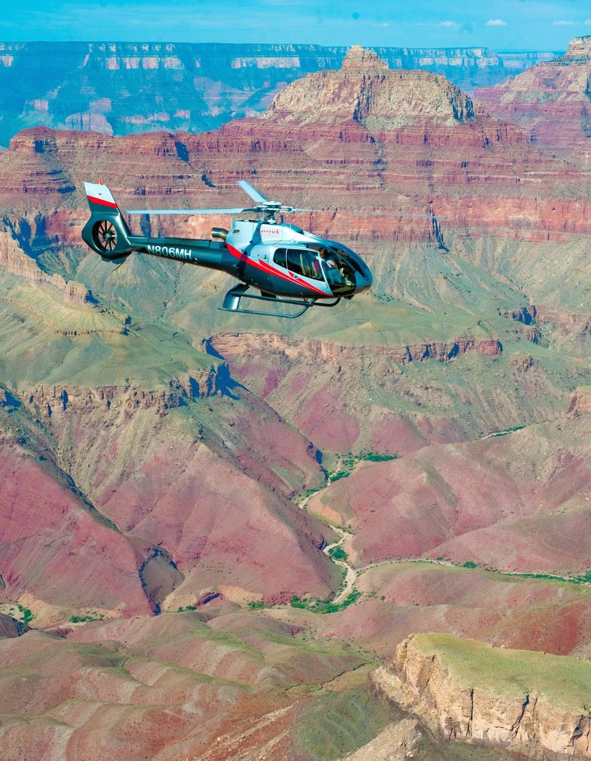 grand canyon from a helicopter