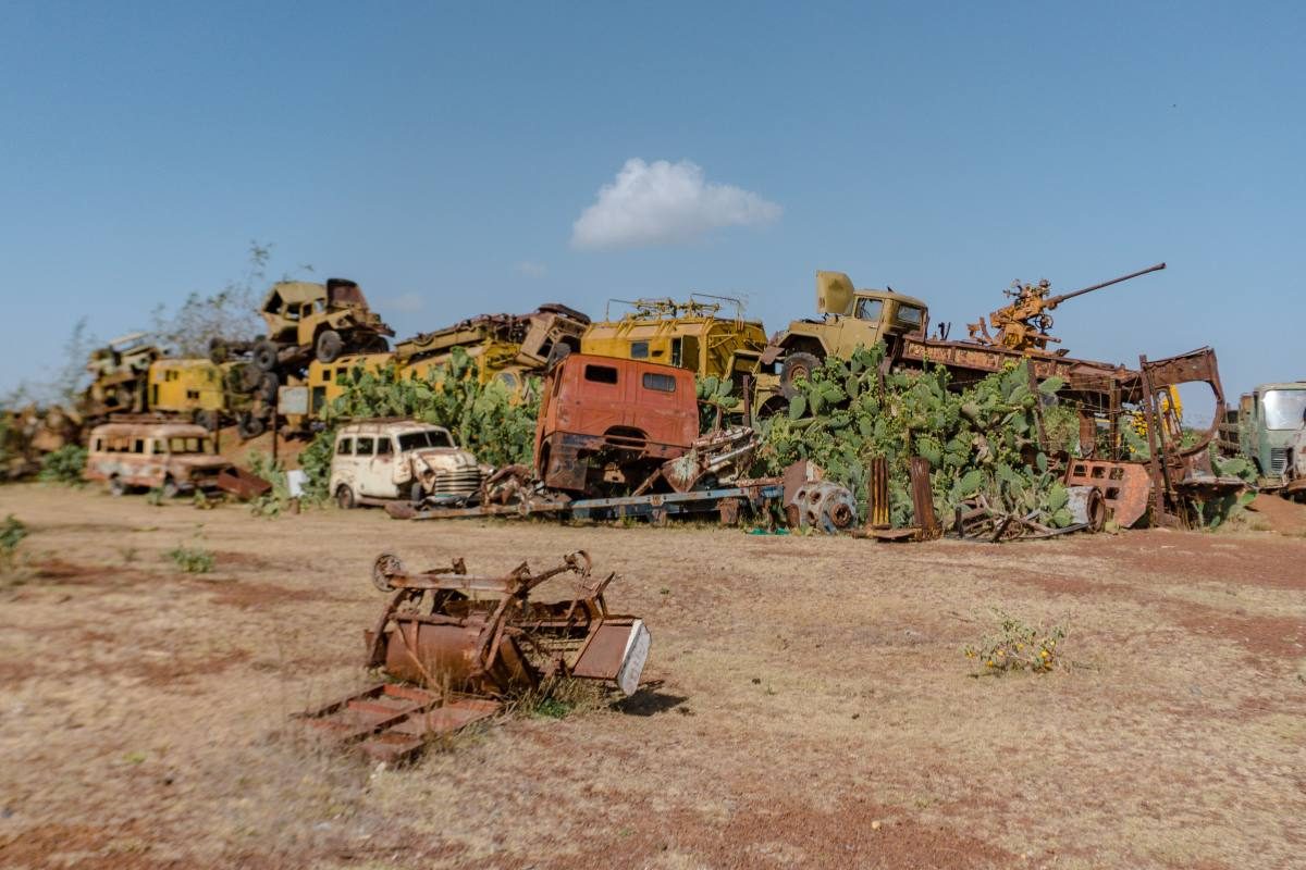 tanks graveyard Eritrea tanks graveyard Eritrea