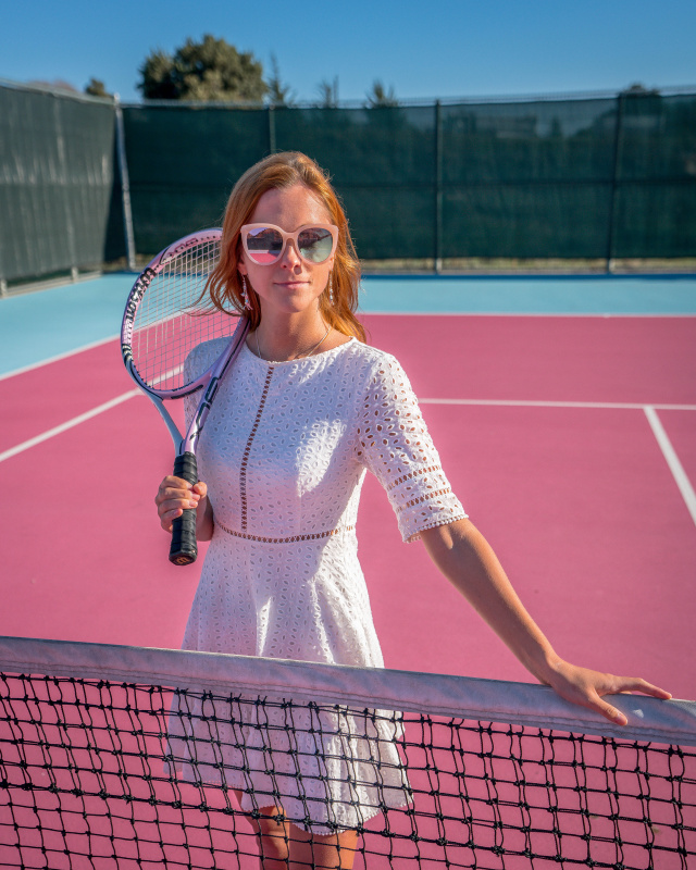 pink tennis court Madonna Inn pink tennis