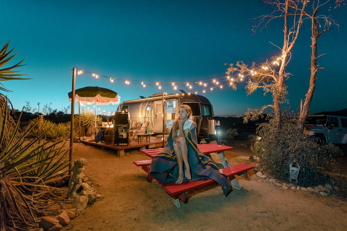 things to do in southern California Glamp at Joshua Tree National Park