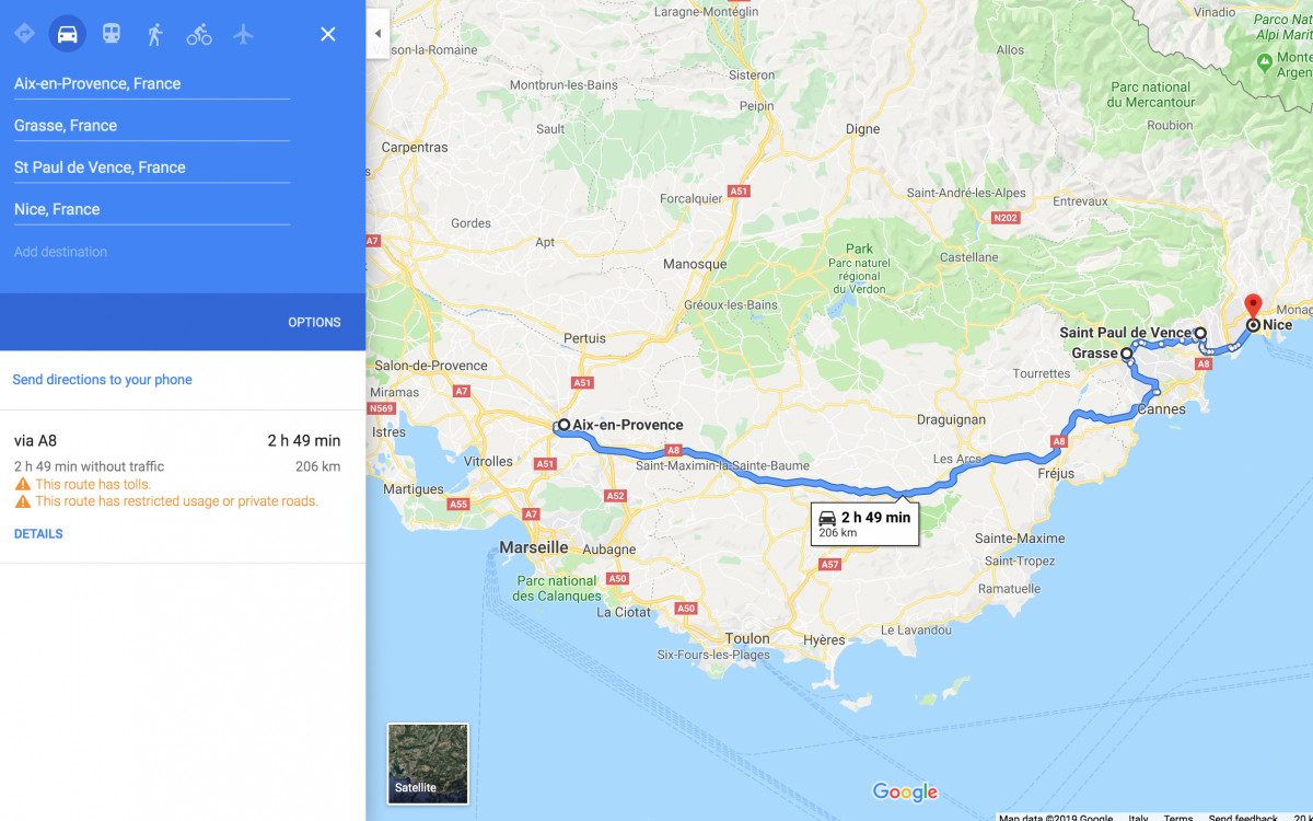 Grasse - St Paul de Vence - Antibes road trip