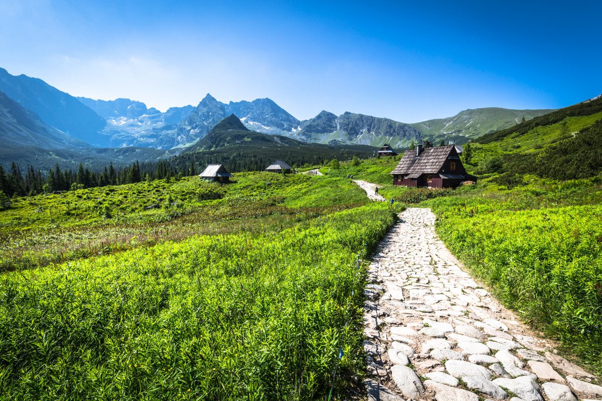 tatra mountains A picturesque mountain path in the Tatra Mountains, showcasing the natural beauty and hiking opportunities that make Poland a great place to visit.