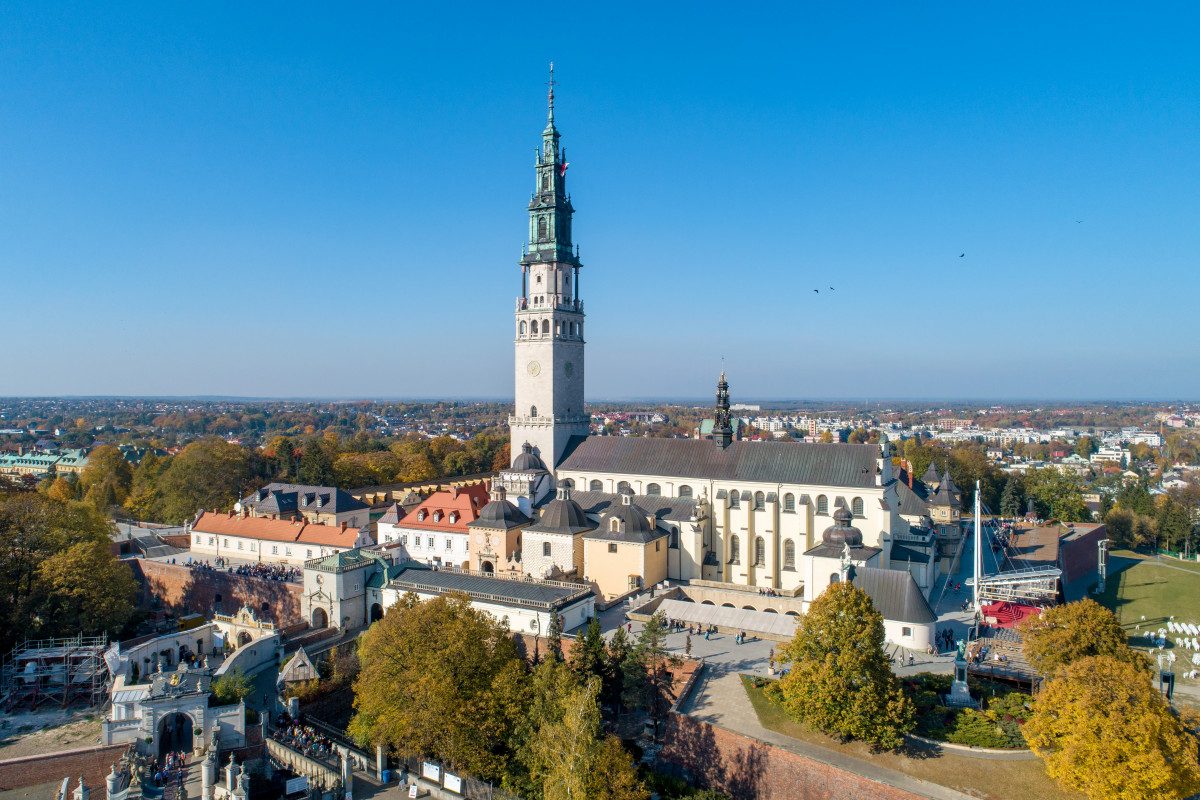 Czestochowa The Jasna Góra Monastery in Częstochowa, an important cultural and spiritual site, stands as a significant place of pilgrimage in Poland.