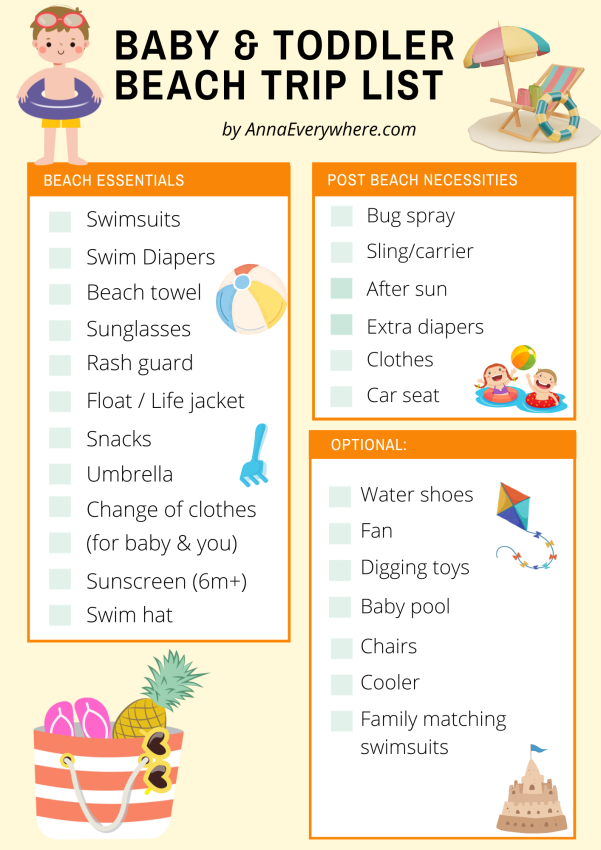 What to pack with holidays with a baby