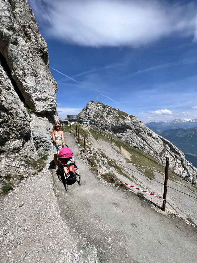 mount pilatus with a stroller